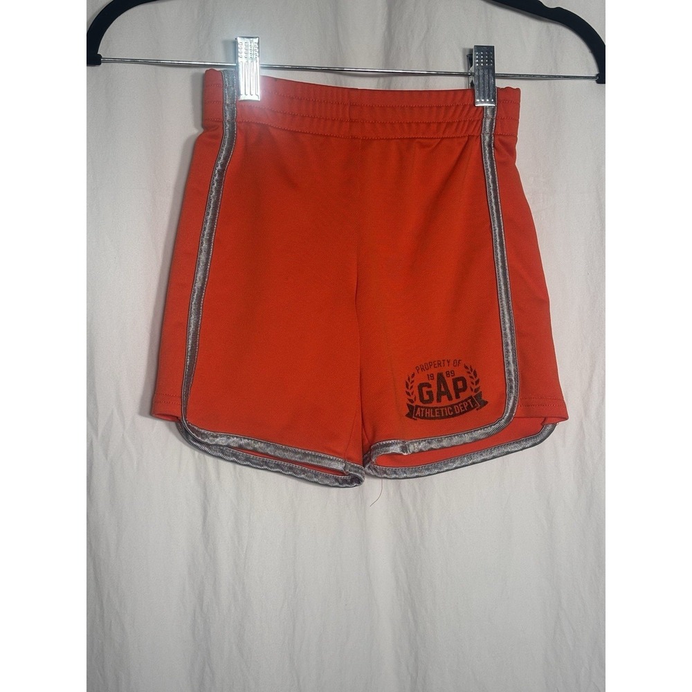 GAP Boys Logo Pull Up Sweat Shorts Orange 3 Years O21